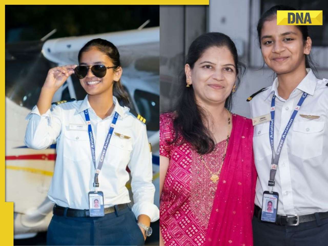 Meet India's youngest commercial pilot, who fulfilled her mother's dreams, took her first solo flight just after 28 hours of training, her name is..., her age is...