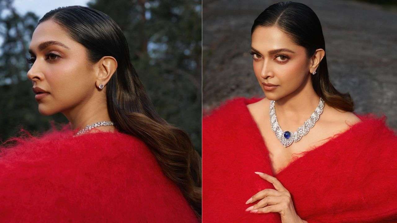 Stunning in bold red couture