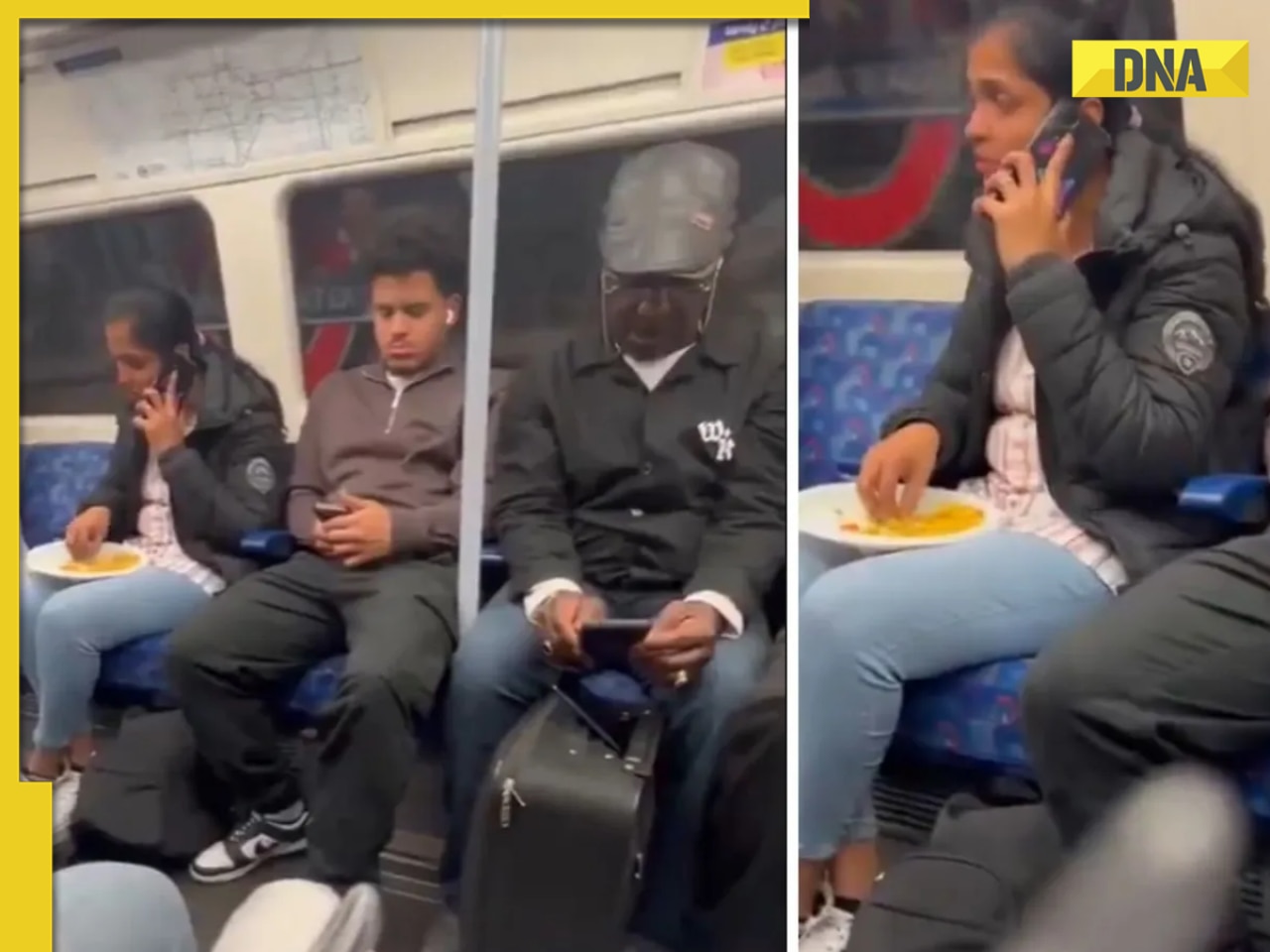 Biryani on the Go: Viral video of Indian woman eating with bare hands on London Tube ignites culture war online