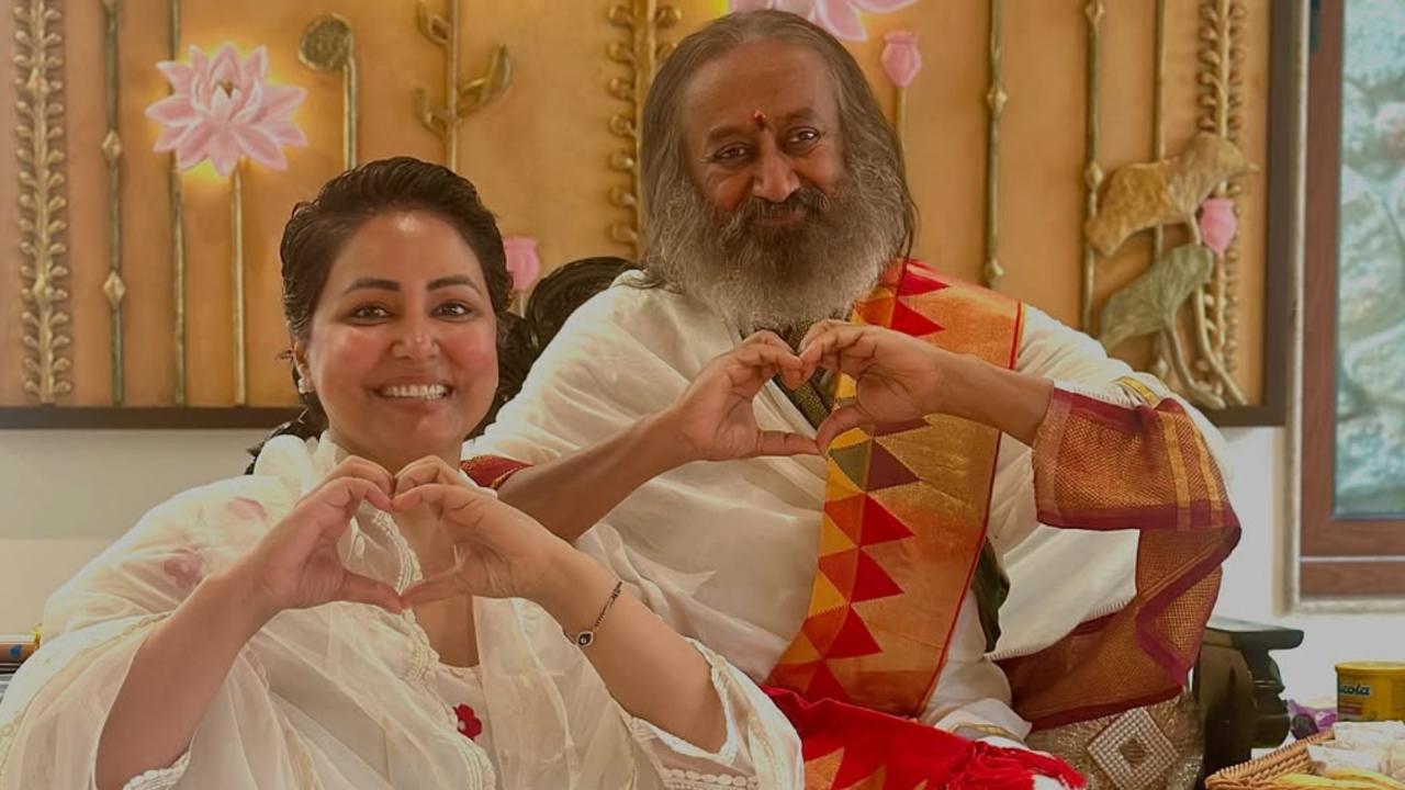 हिना खान ने आश्रम में बिताए फुरसत के पल