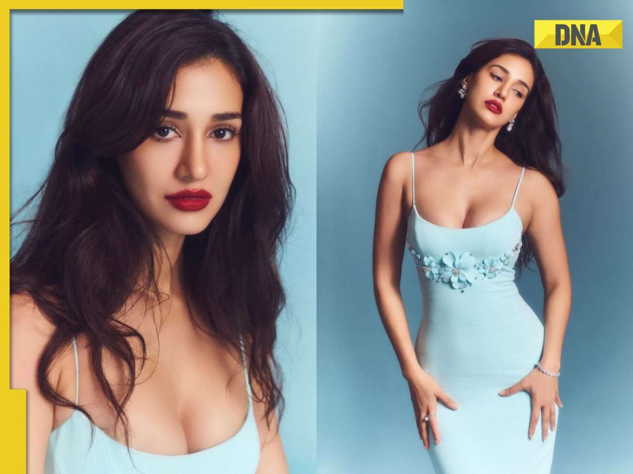 Disha Patani drops bombshell look in Rs 3.83 lakh blue gown; bold red lipstick completes the glam, see pics 