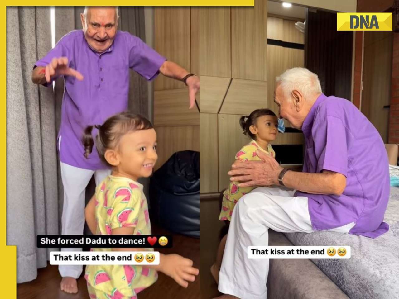 Viral Video: Little girl's adorable dance with her dadu wins hearts online, netizens call it 'eternal love', WATCH 