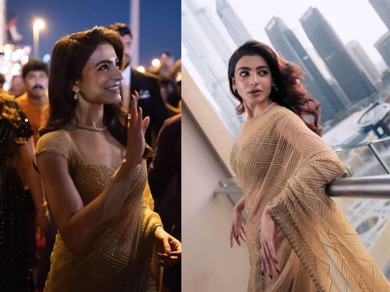Dreamy golden saree