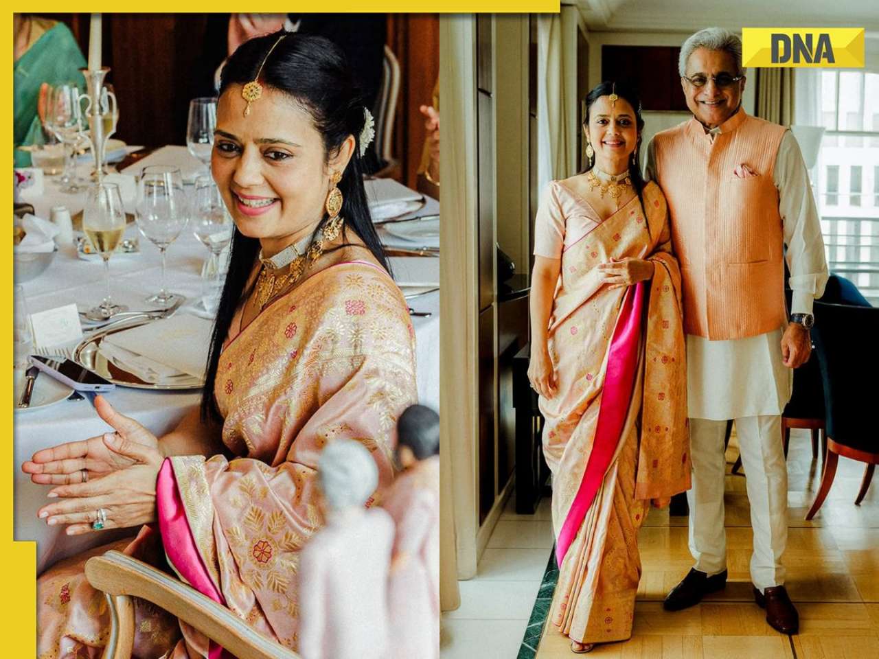MP Mahua Moitra ties the knot with Pinaki Misra in Raw Mango saree that took 45 days to create