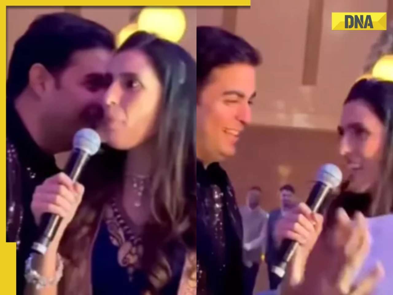 Mukesh Ambani and Nita Ambani's son Akash Ambani's video romancing Shloka Mehta at a friend's wedding goes viral: Watch