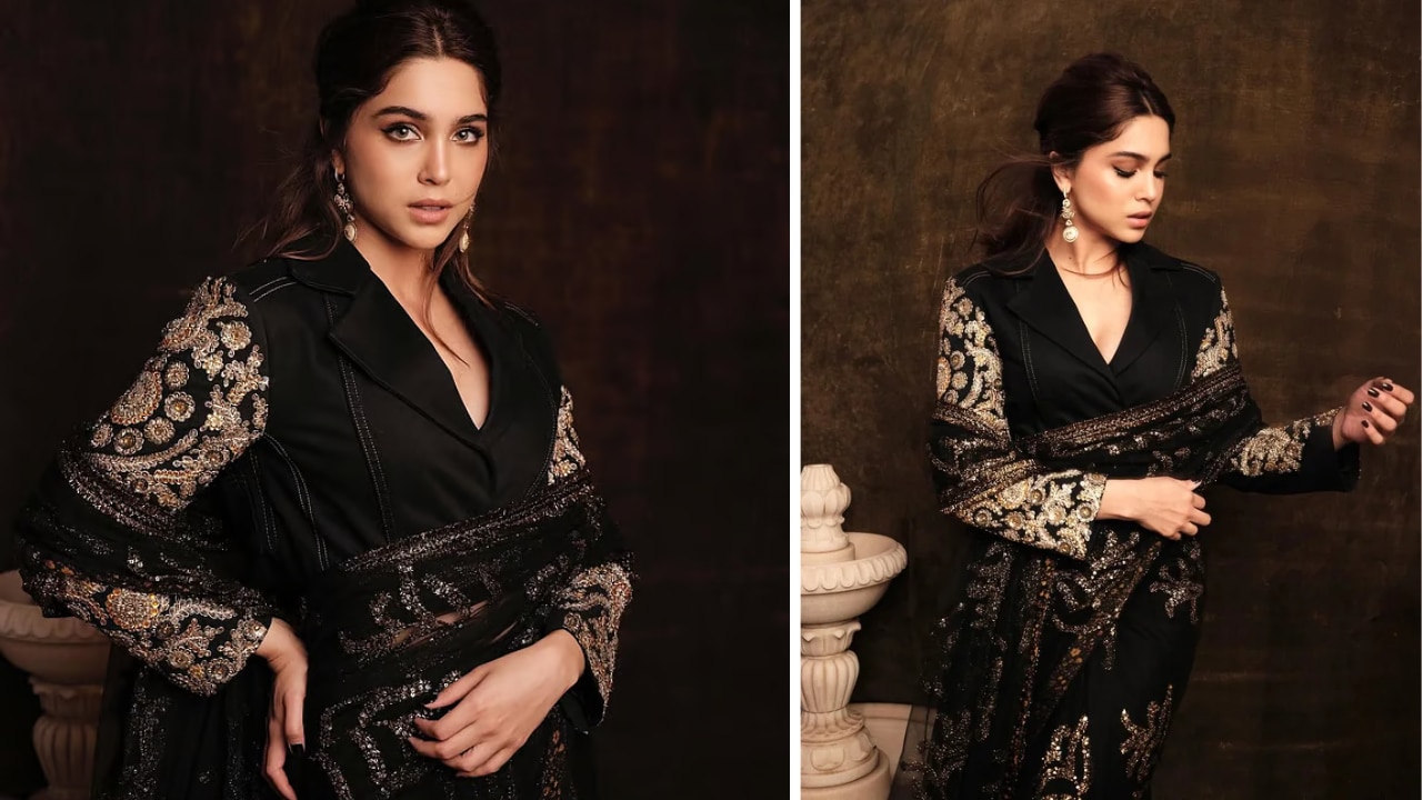 Sharvari in black Sabyasachi saree