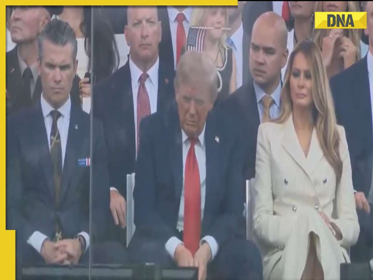 Viral Video: US President Donald Trump seen taking a nap during military parade, netizens say, 'All the money...', WATCH 