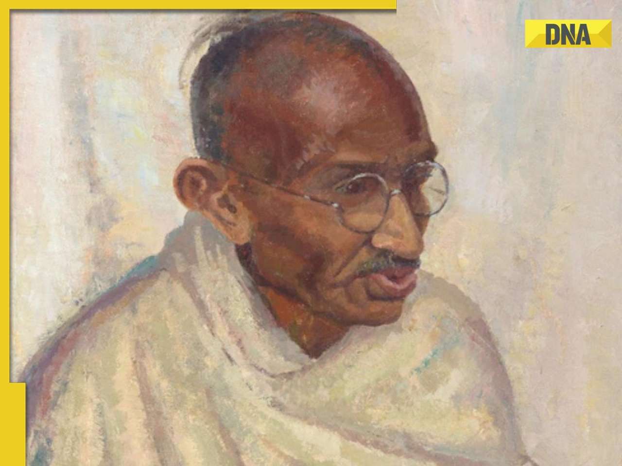 Rare oil portrait of Mahatma Gandhi worth Rs 7400000 to be auctioned in...; it was made in 1931 by...