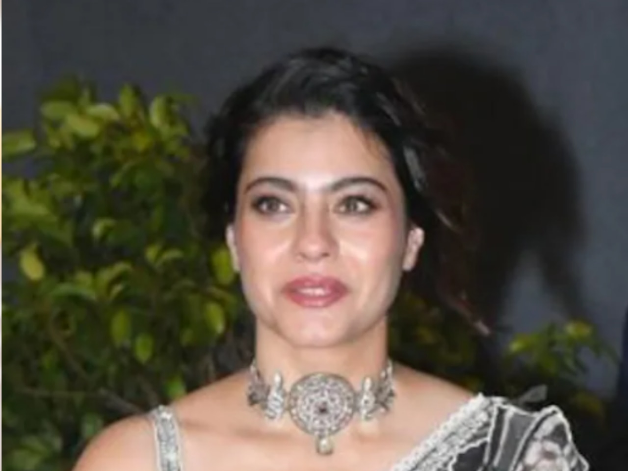 Kajol Black and White saree