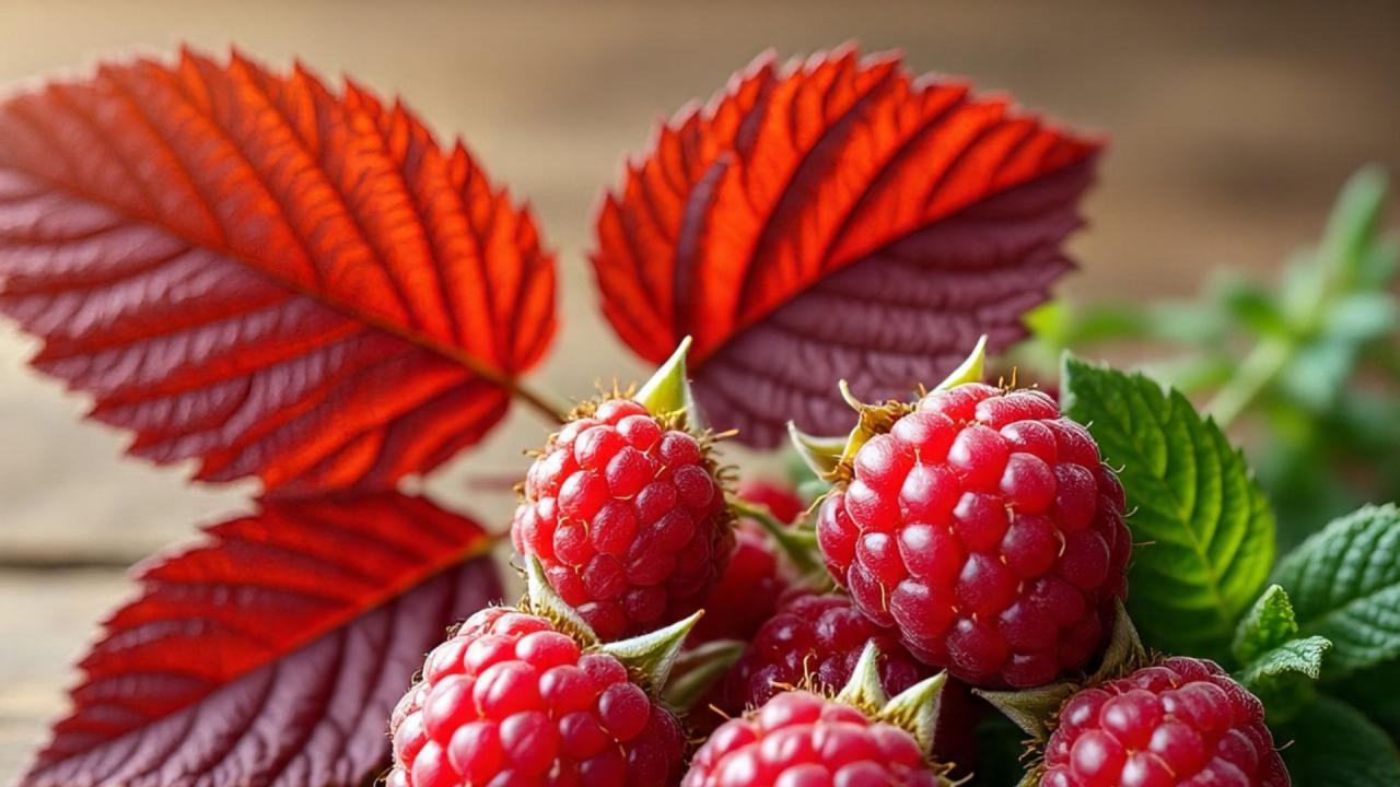 लाल रसभरी पत्ती 