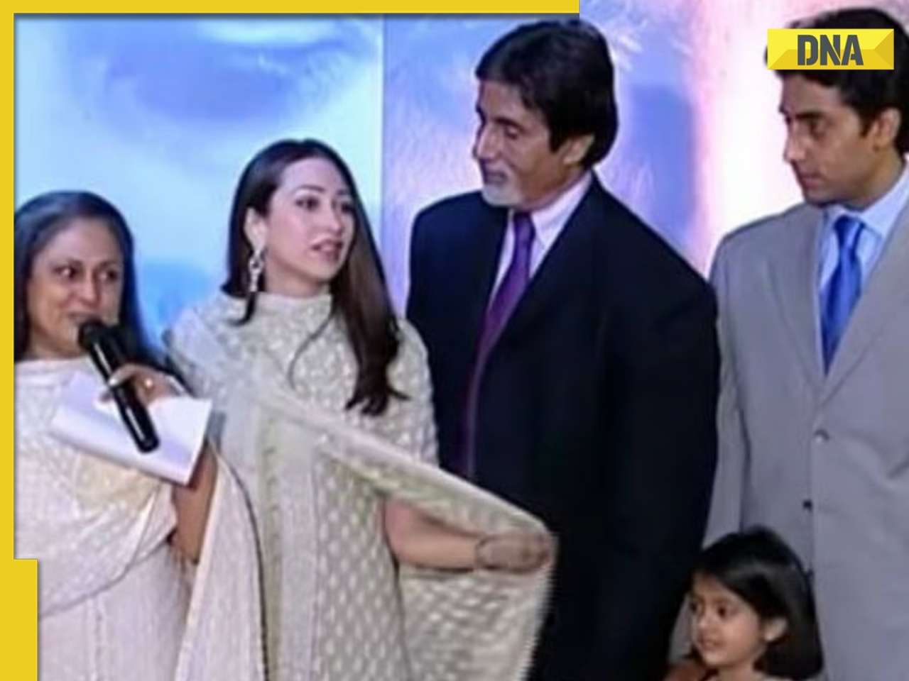 Jaya Bachchan calls Karisma Kapoor her 'to-be daughter-in-law' in front of Amitabh Bachchan, Abhishek Bachchan in viral video - Watch