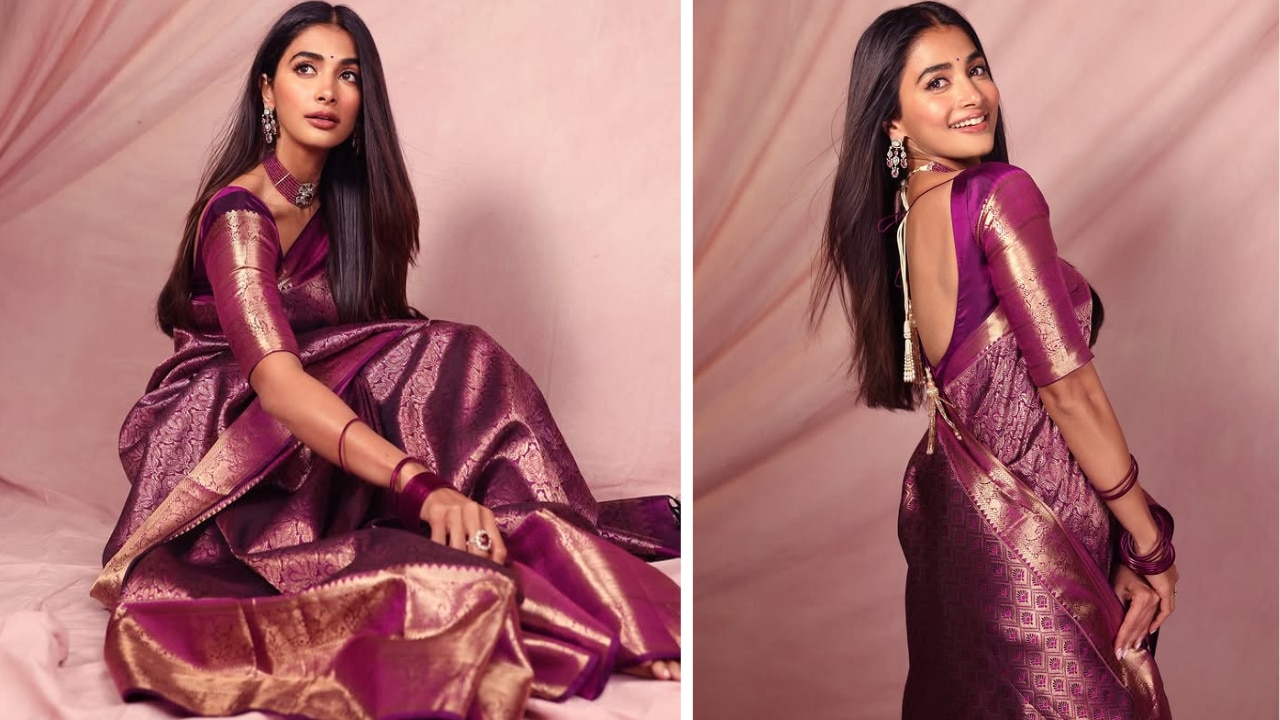 Pooja Hegde new Kanjivaram saree look