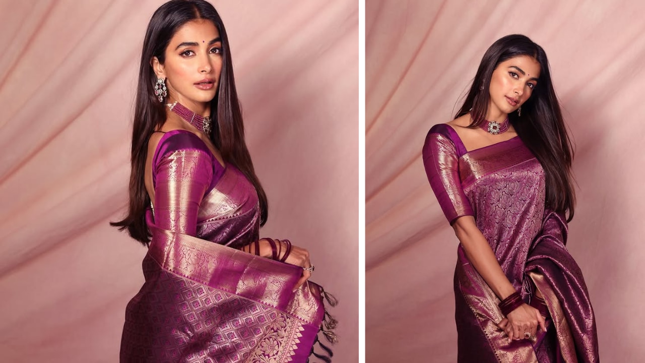 Pooja Hegde posed elegantly for Telangana Gaddar Film Awards 2025