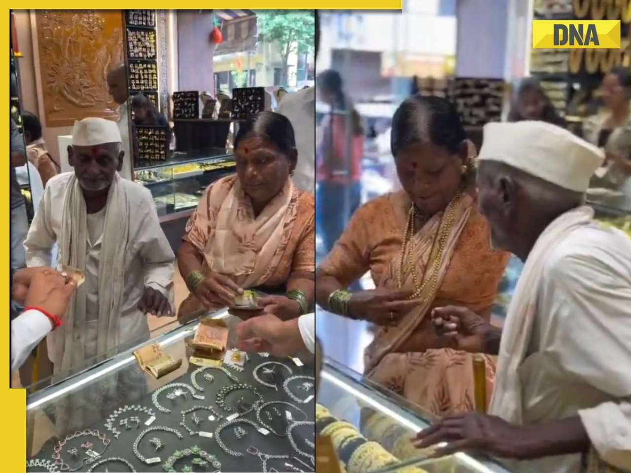 93-year-old man buys Mangalsutra for wife, viral video melts hearts