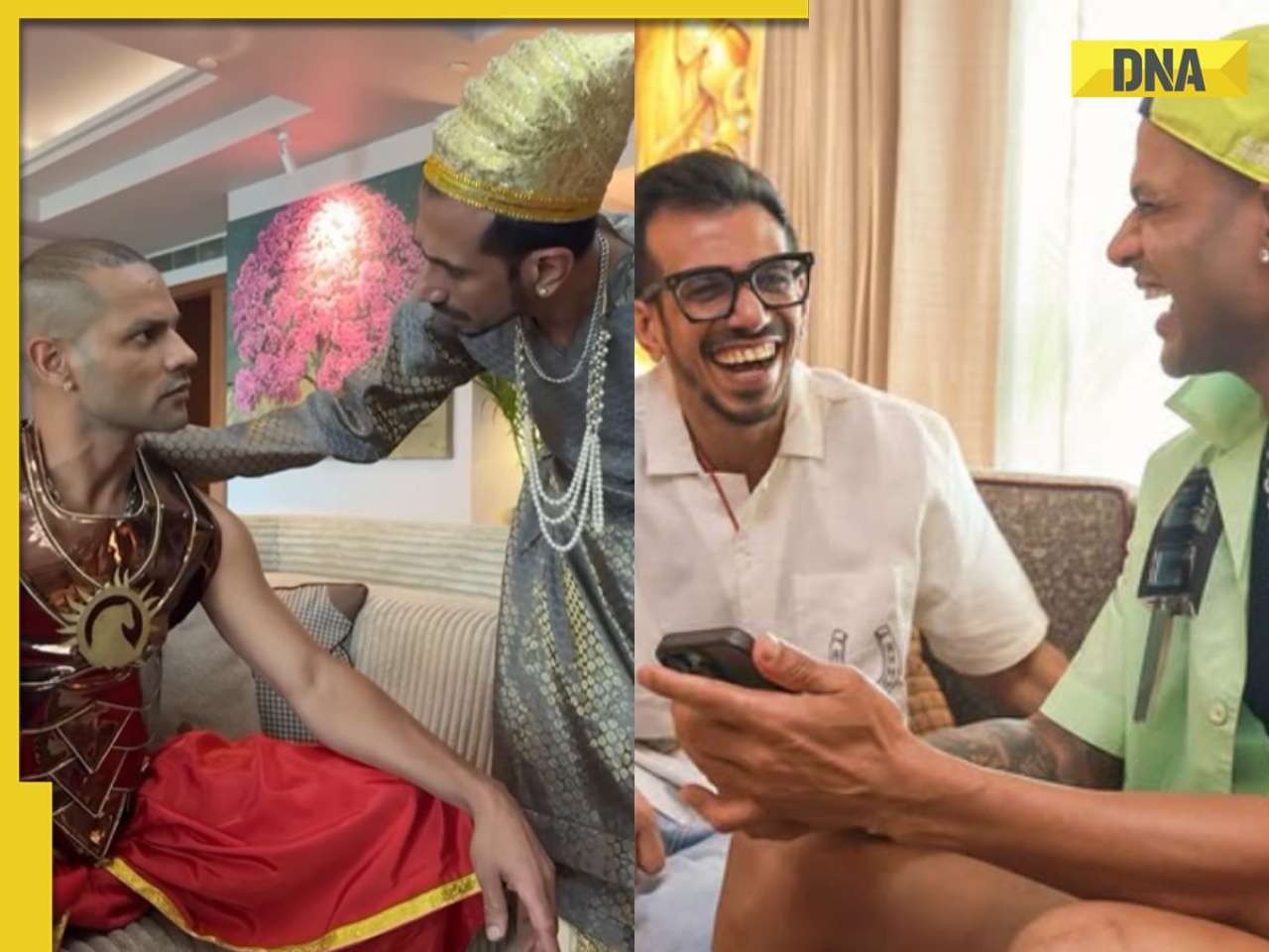 Viral video: Shikhar Dhawan as Duryodhan, Yuzvendra Chahal as Mama Shakuni, recreates iconic scene from Mahabharata, fans says, 'Ye dono ka...', watch