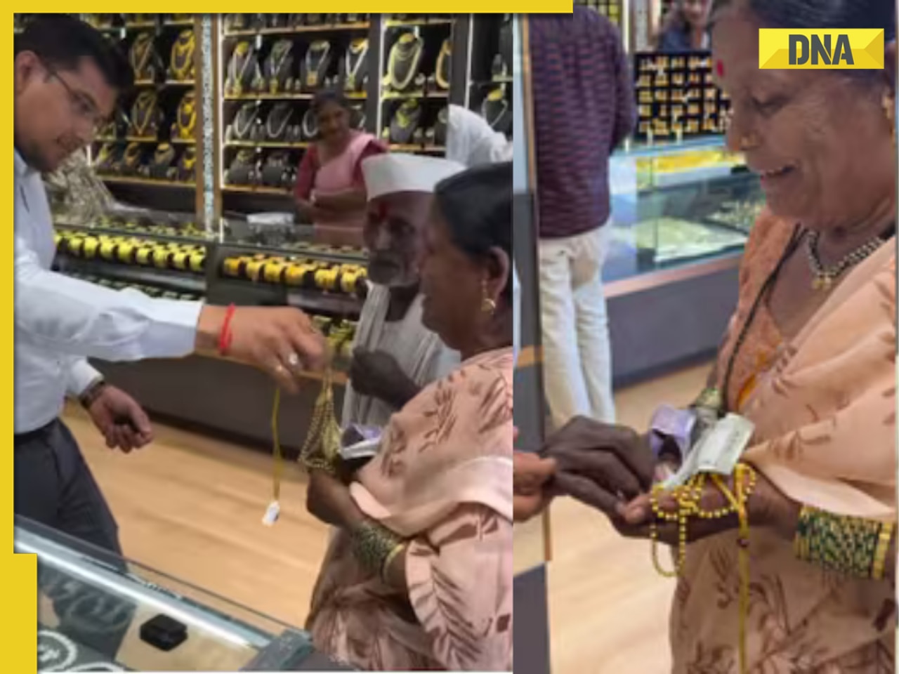 WATCH: Jeweller shares reason behind selling Rs 3000 Mangalsutra to elder couple, their heartwarming reaction goes viral 
