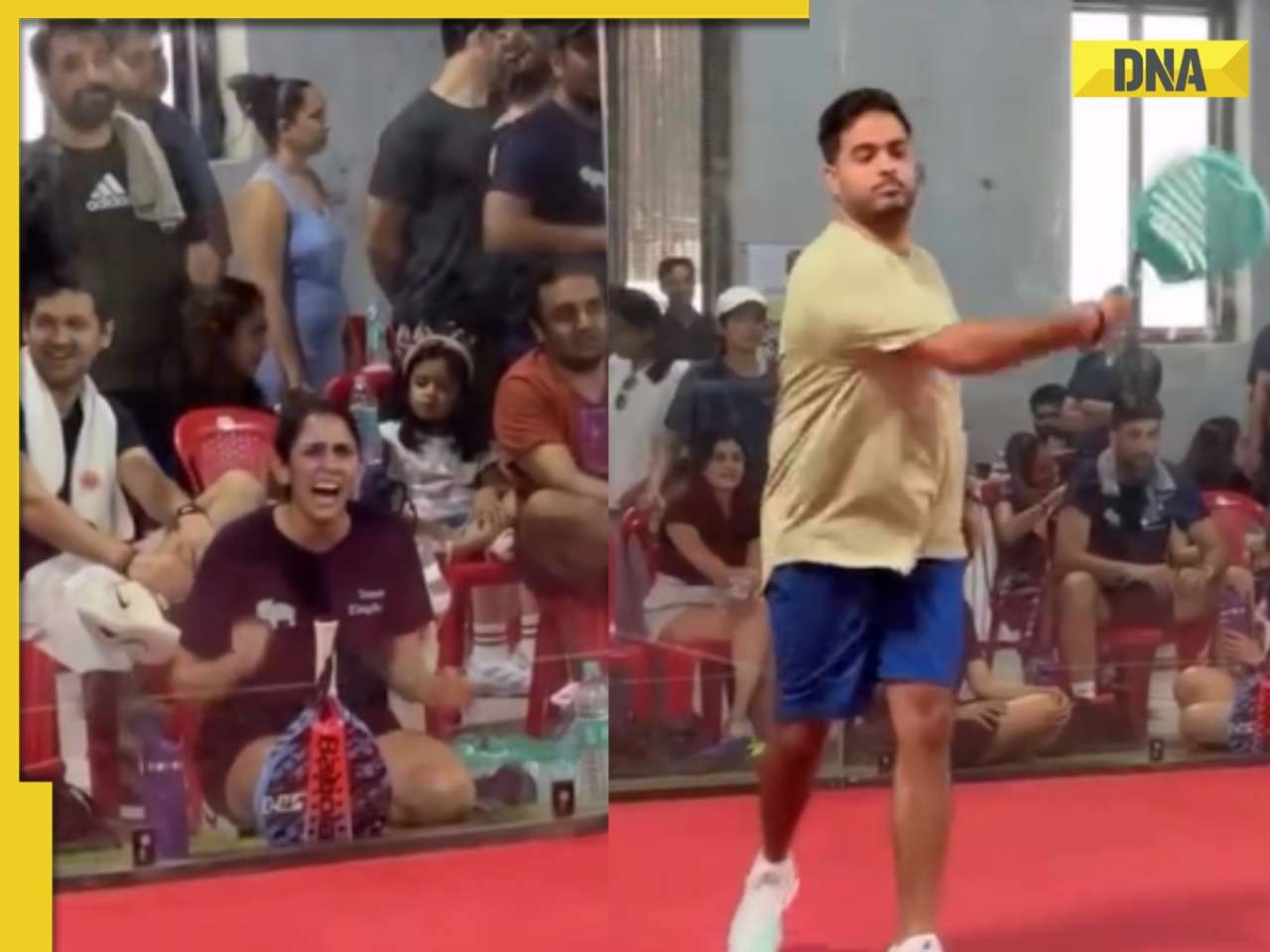 Mukesh Ambani, Nita Ambani's 'badi bahu' Shloka Mehta cheering for Akash Ambani during Padel match steals the show, watch viral video