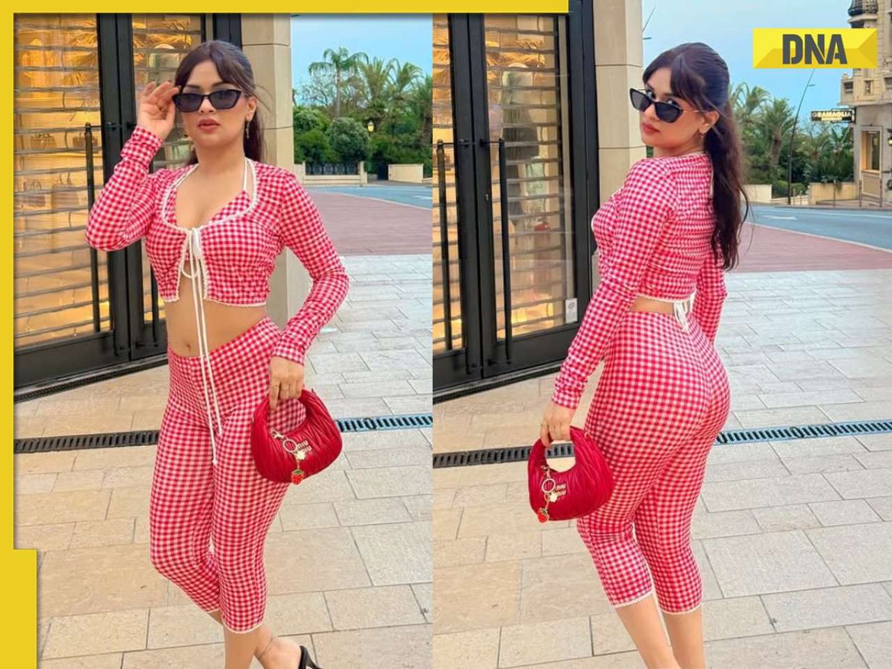 Avneet Kaur flaunts curves in retro-inspired pink co-ord on Cannes streets