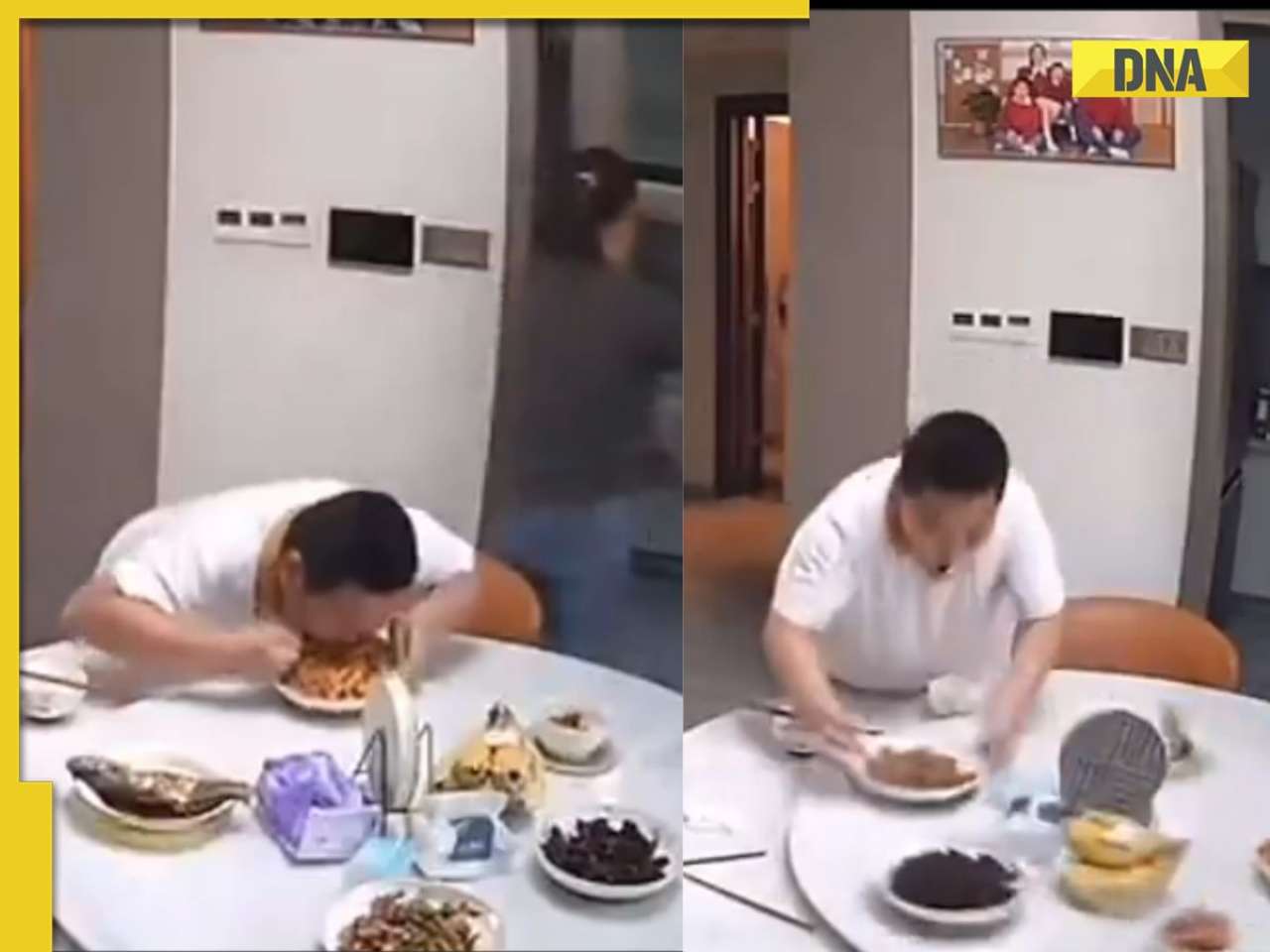 Viral video: Earthquake strikes mid-meal, but this boy refuses to leave, his reason will roll you with laughter