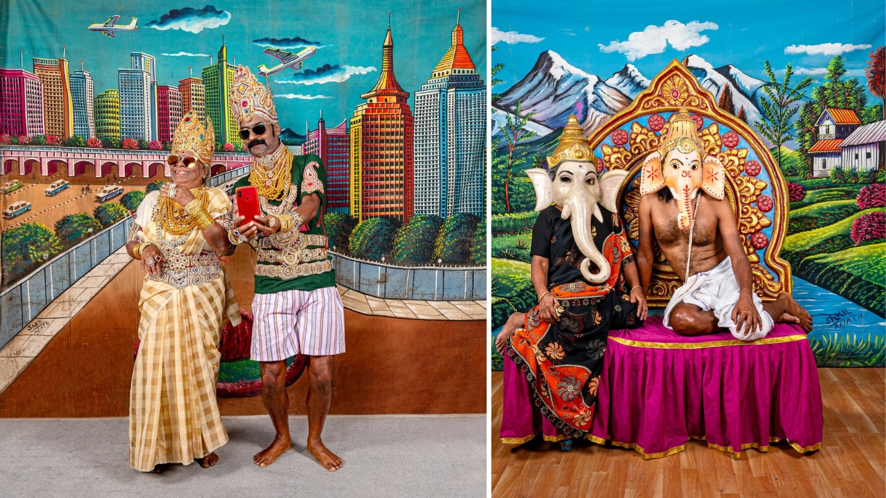 B S Shivaraju working as a fulltime artist