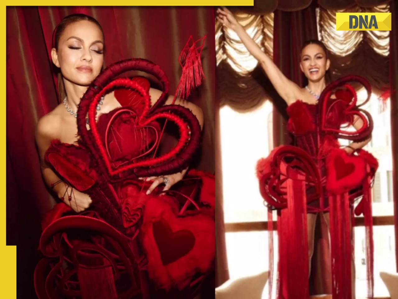 Jeff Bezos and Lauren Sanchez's wedding: Natasha Poonawalla turns heads in bold red 3-D ensemble