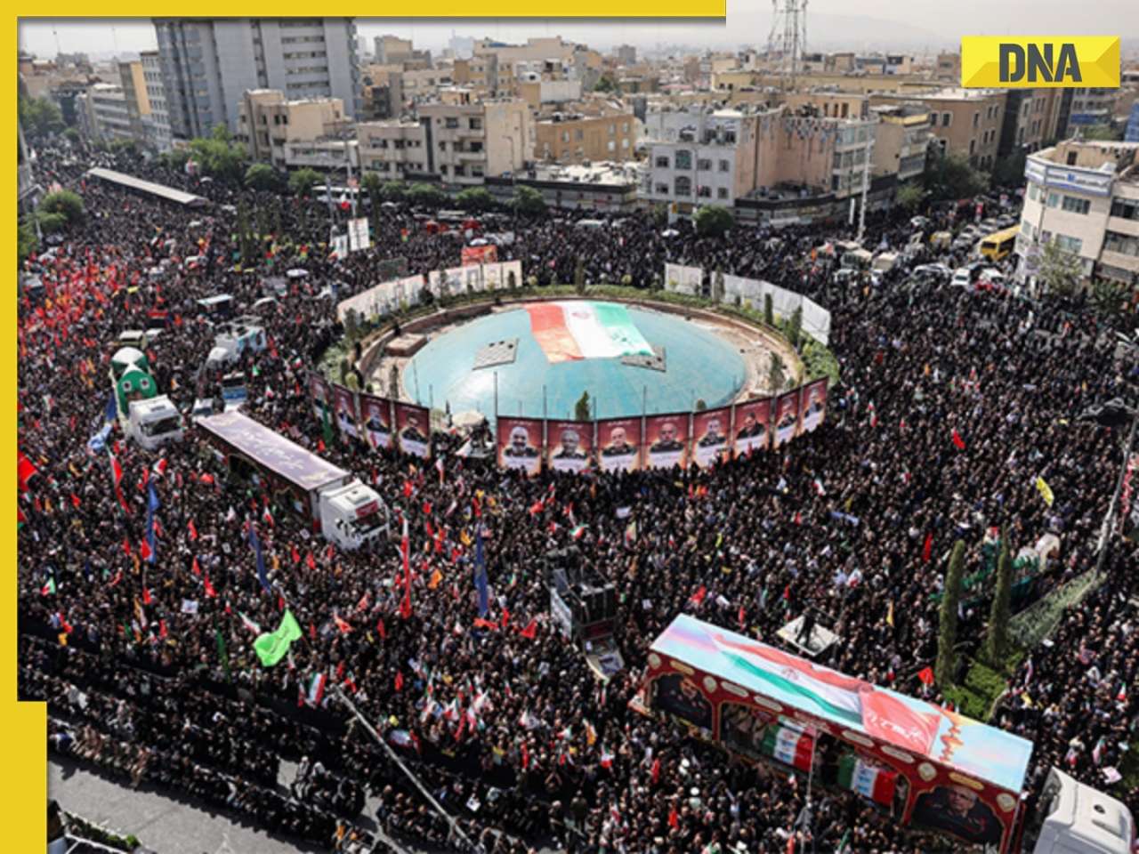 Iran-Israel War: Thousands attend funeral procession of IRGC commanders, nuclear scientists killed in Tel Aviv's strikes 