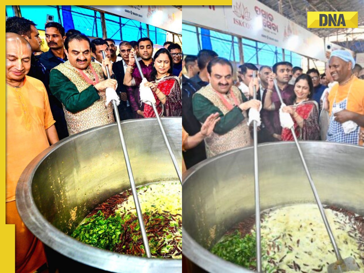 Watch: Gautam Adani, Priti Adani prepare, distribute food at Lord Jagannath’s Rath Yatra, video goes viral