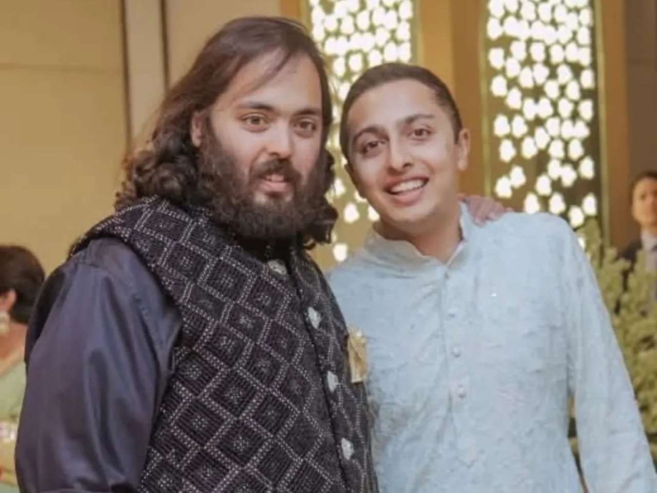Anant Ambani goes bold with blue silk kurta