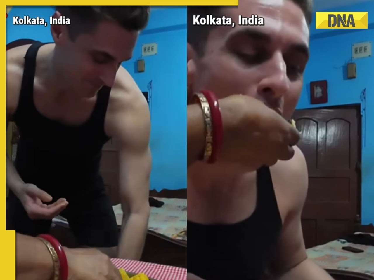 'You will eat more when...': Indian mom feeds American vlogger with love, heartfelt video goes viral