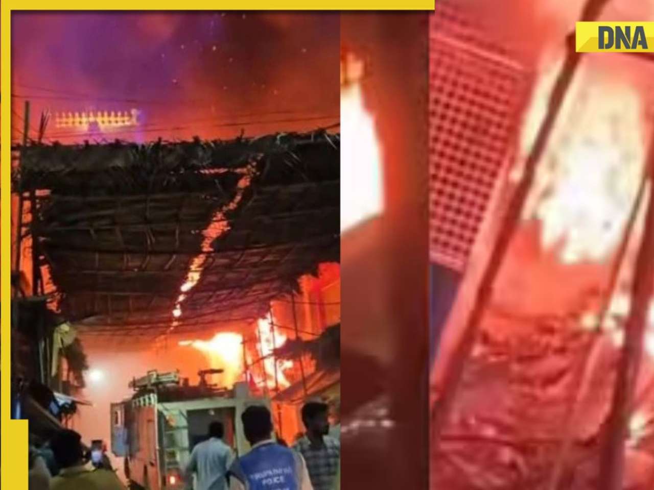 Andhra Pradesh: Massive fire near Govindaraja Swamy Temple In Tirupati, fire engines deployed, watch
