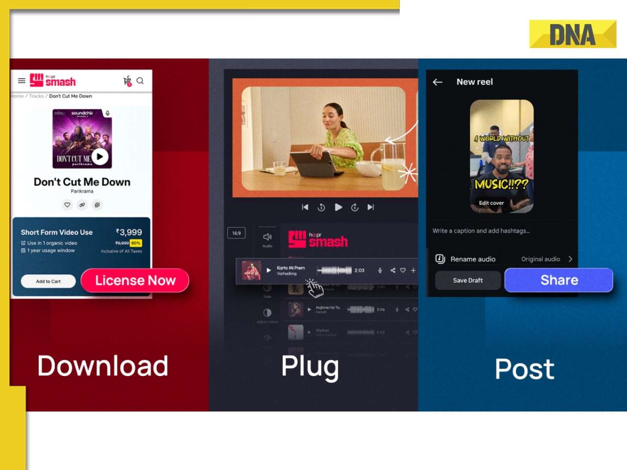 Download, Plug, and Post: Hoopr Smash fits right into your reel creation flow