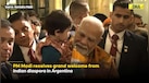  PM Modi News: PM Modi Receives Grand Welcome From Indian Community In Buenos Aires, Argentina 