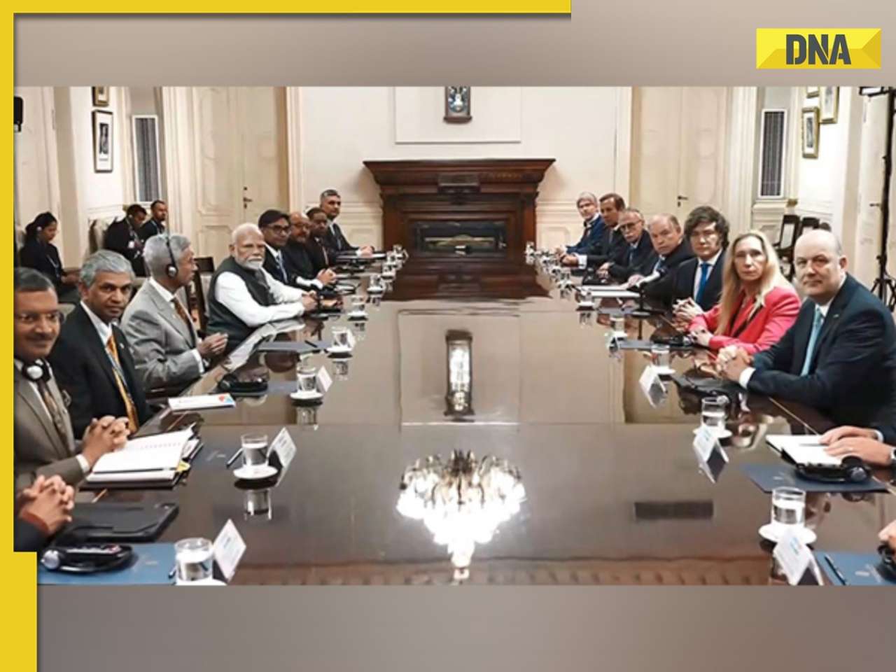PM Modi holds delegation-level talks with Argentina President Javier Milei in Buenos Aires