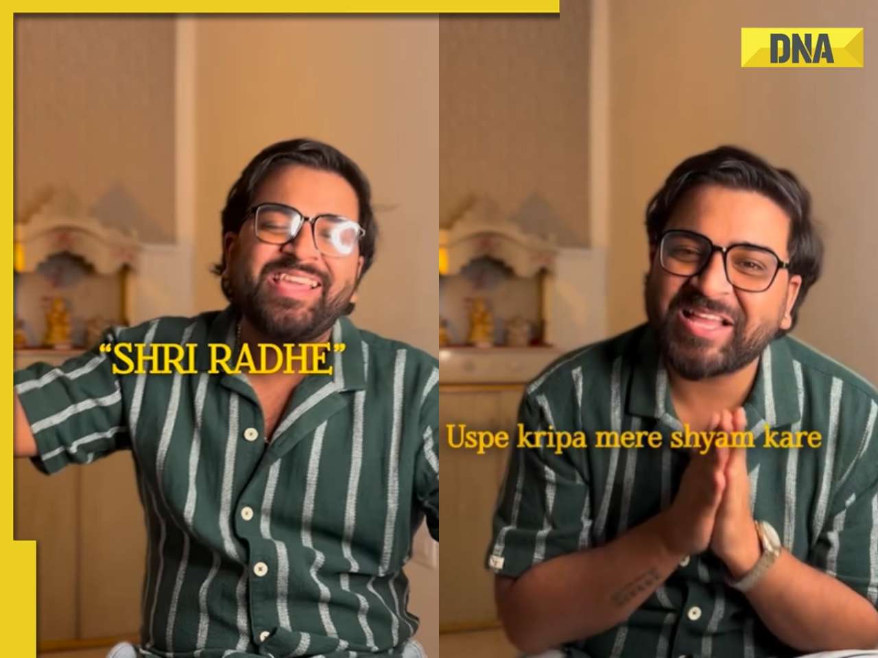 Man perfectly blends 'Shri Radhe' bhajan with tunes of Rashsa Thadani's 'Uyi Amma', netizens say 'Better than Badshah', watch viral video