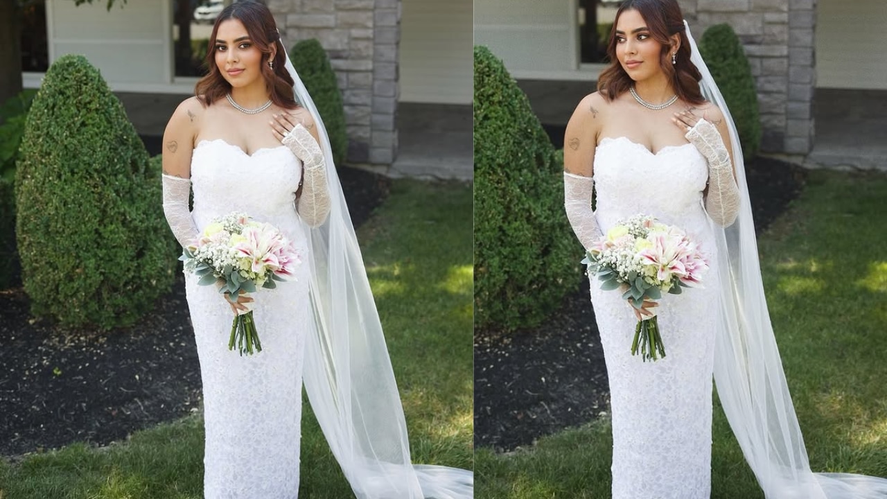 Aaliyah styled her wedding dress
