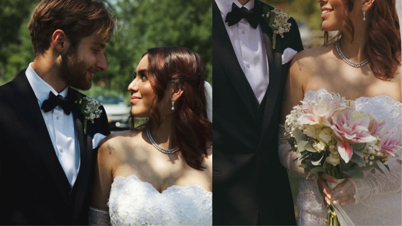 Aaliyah opted for elegant bridal accessories