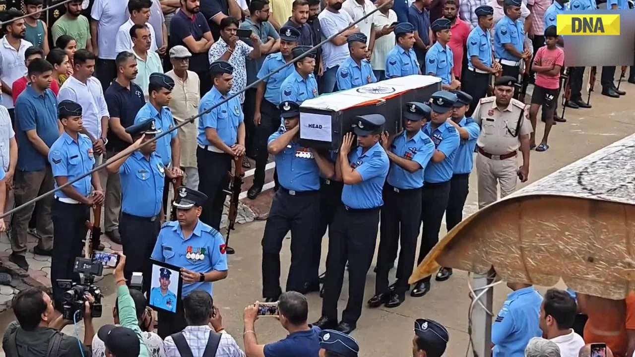 IAF Jaguar Crash: Last Rites Of Squadron Leader Lokender Singh Sindhu Performed In Haryana  DNAIndiaNews 1.18M subscribers  Subscribe  0   Share