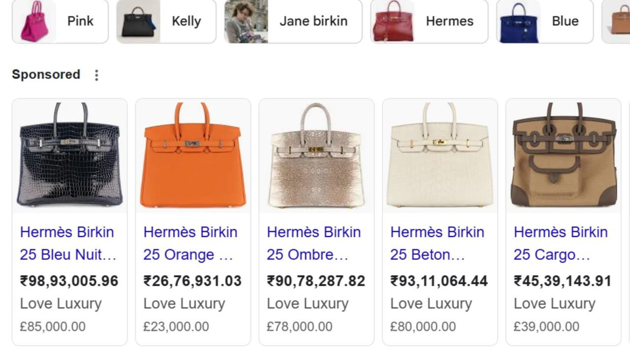 Birkin Bags on Resale