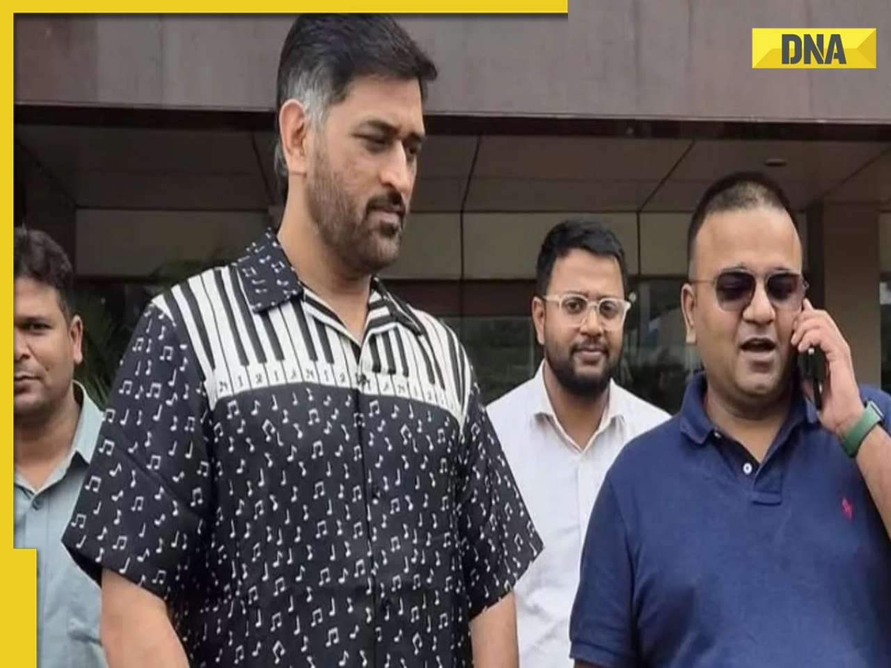 MS Dhoni's dons 'Jethalal-coded' shirt with piano keys and musical notes, it is worth Rs...; netizens react, WATCH 