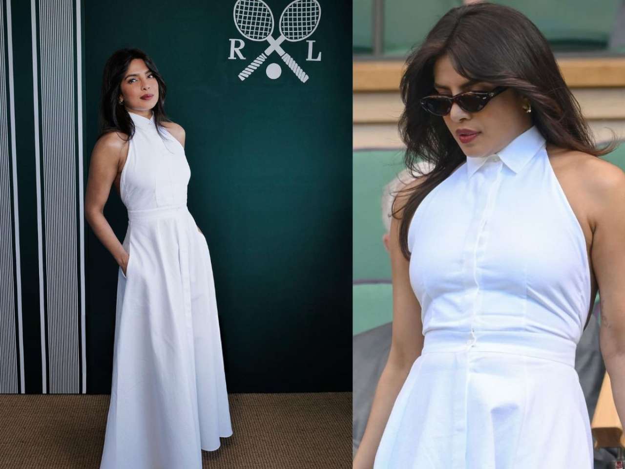 Priyanka Chopra in luxe Ralph Lauren cotton pique dress