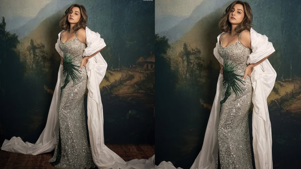 Vidya turns heads in a silver gown