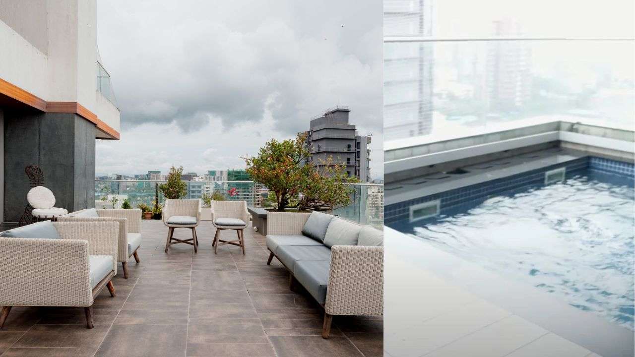 Pool meets patio