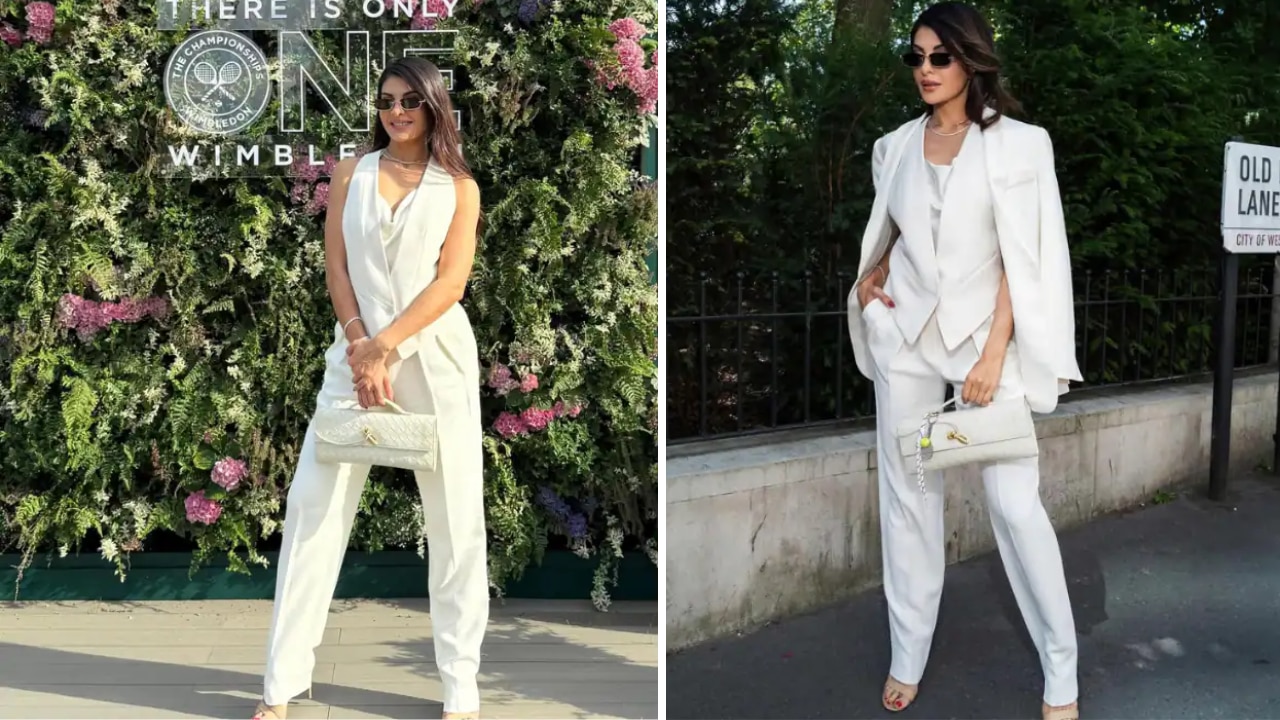 Jacqueline Fernandez’s playful white suit
