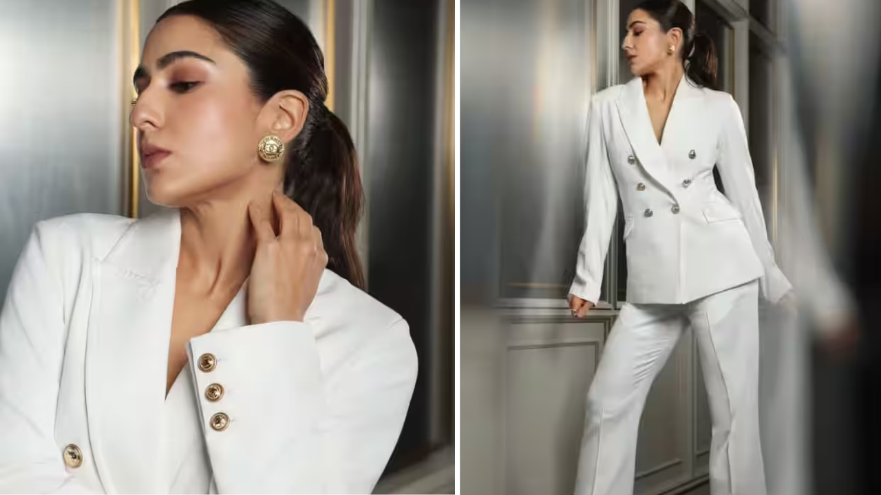 Sara Ali Khan’s sleek gold-buttoned fit