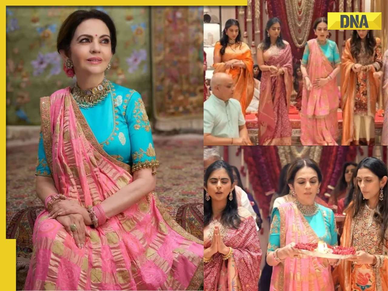 Nita Ambani shines in Gharchola saree, her 'bahus' Shloka Mehta, Radhika Merchant bring ethnic glamour; Isha Ambani steals spotlight in....