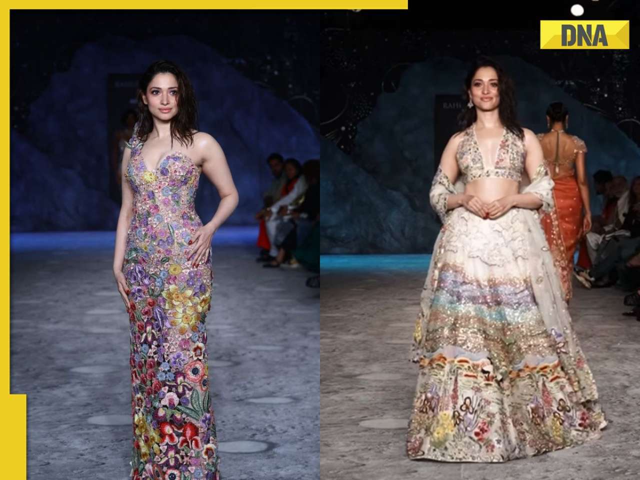 Tamannaah Bhatia in blush gown, cosmic lehenga looks straight out of fairytale