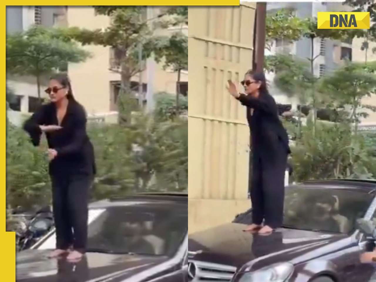 Viral video: Mumbai woman films reel dancing on car bonnet while boyfriend drives, netizens say 'arrest her'