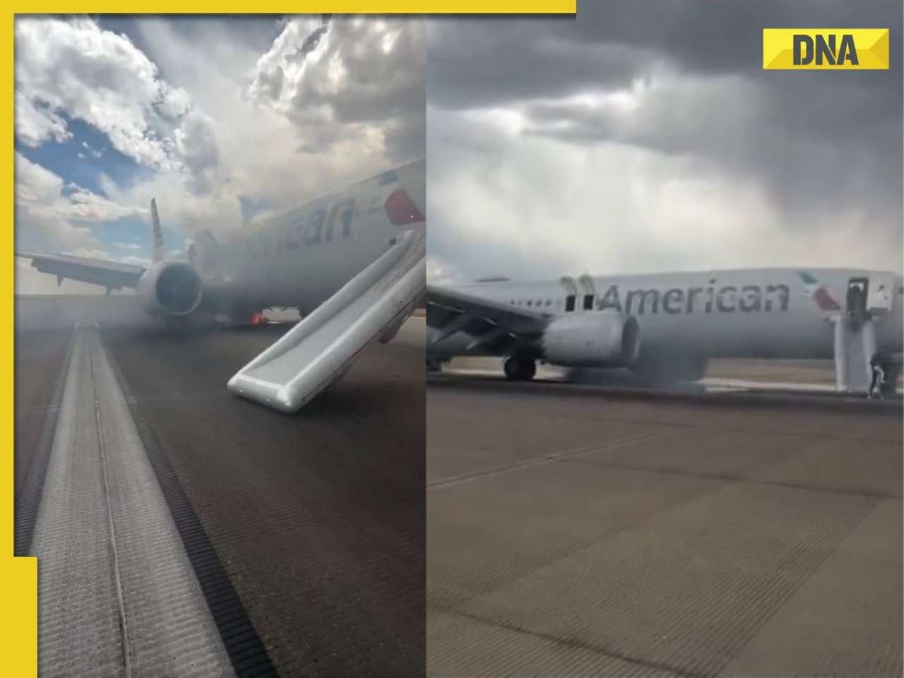 American Airlines flight catches fire before takeoff, all 179 passengers evacuated at Denver Airport, watch video