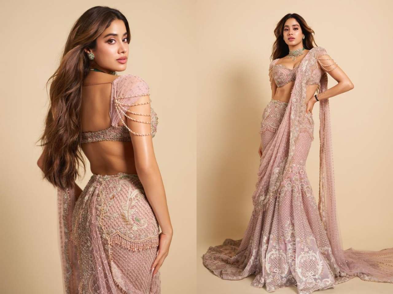 Janhvi Kapoor stuns in pastel lehenga