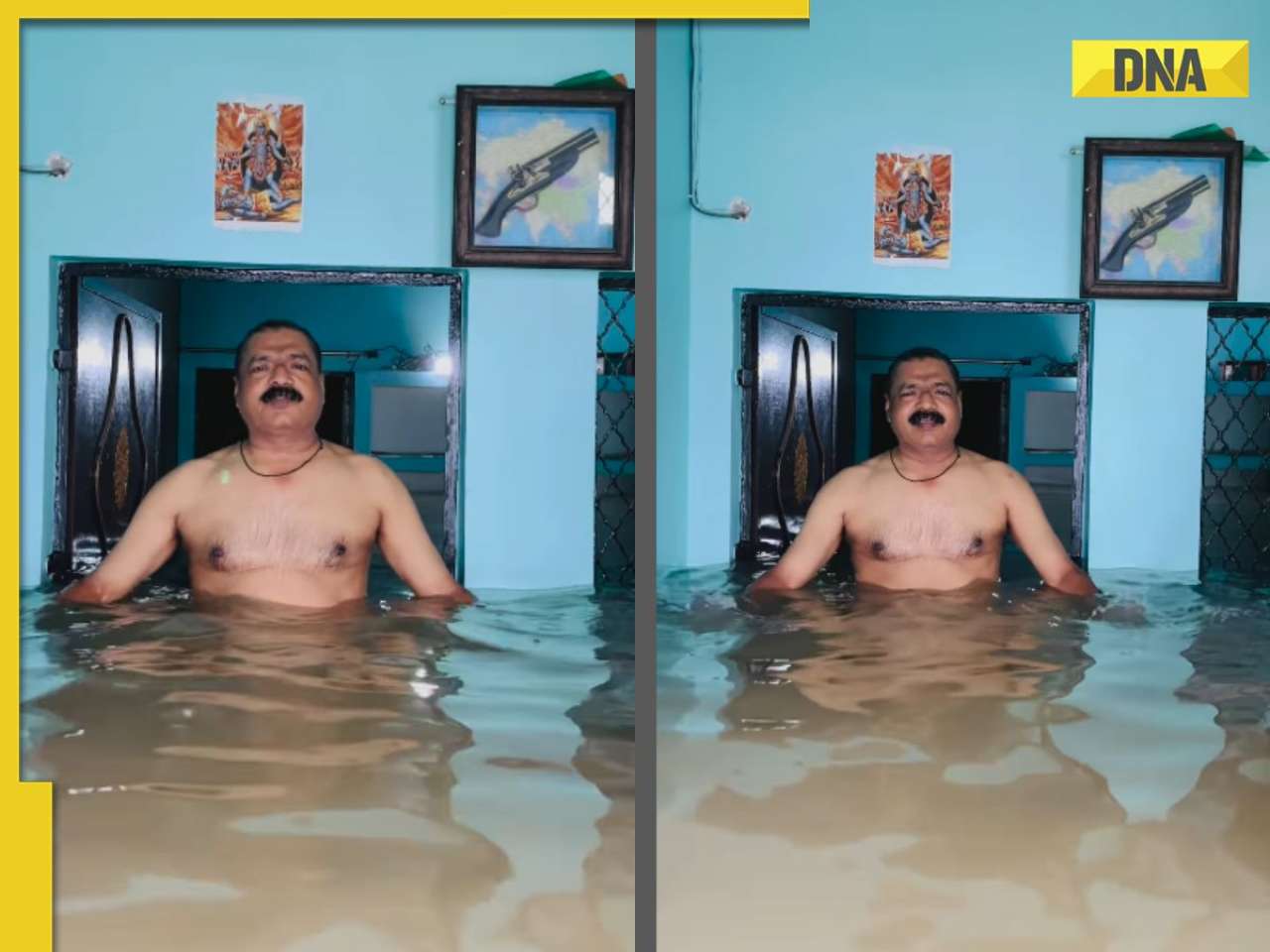 Viral video: UP police officer performs Puja of floodwater, internet reacts